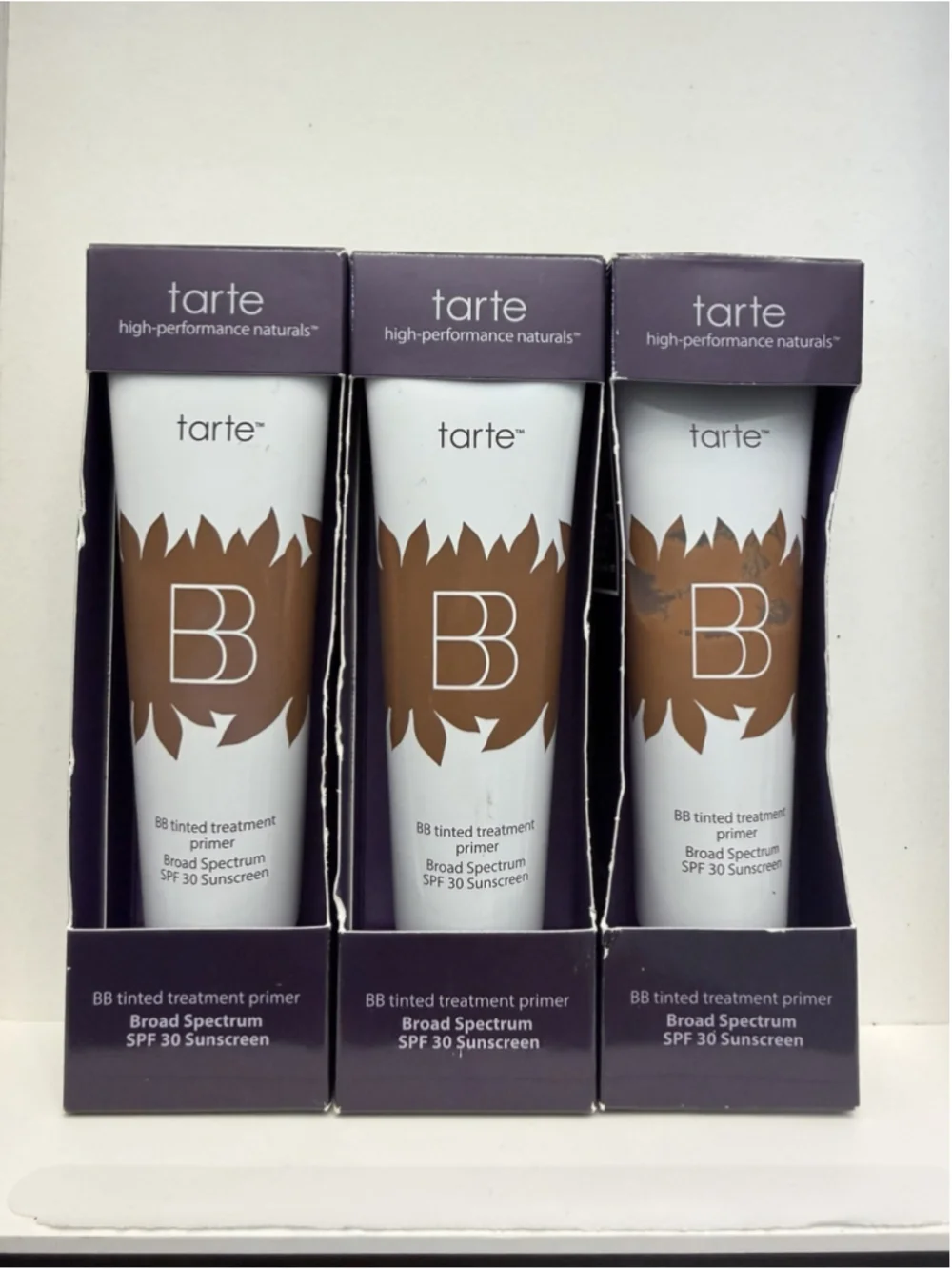 Tarte BB Tinted Treatment Primer SPF 30 Rich Lot of 3 New Expired 2023/2024